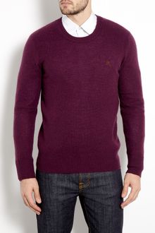 Burberry Brit Juniper Purple Cashmere Crew Knit - Lyst