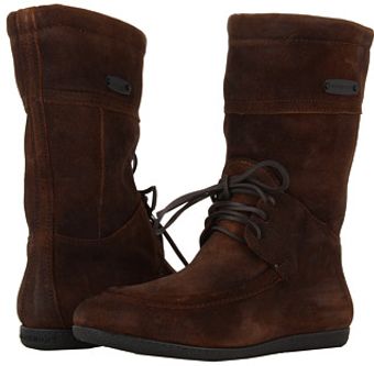 Burberry Suede Moctoe Boots - Lyst