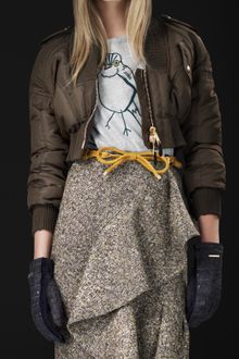 Burberry Prorsum Cropped Silk Bomber Jacket - Lyst