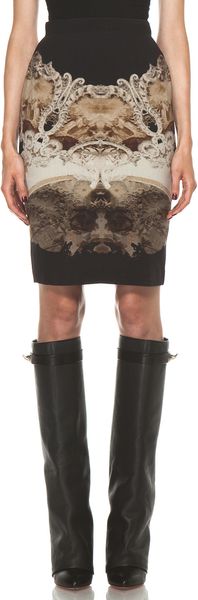 Givenchy Cathedral Print Skirt in Black Multi in Black (black multi) - Lyst