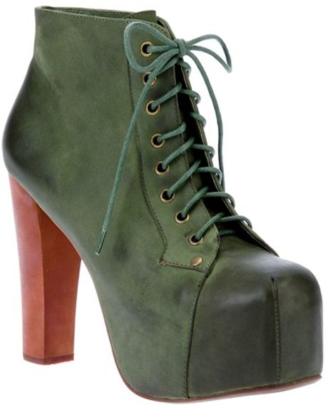 Jeffrey Campbell Ankle Shoe Boot in Green - Lyst