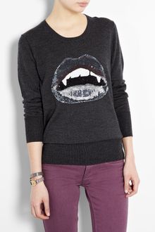 Markus Lupfer Vampire Lip Sequin Jumper - Lyst
