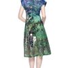 Proenza Schouler Tree Scene Print Short Sleeve Flare Dress in Blue (tree scene print) - Lyst