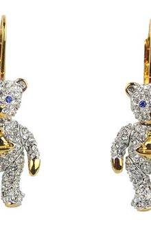 Vivienne Westwood Little Pave Teddy Earrings - Lyst