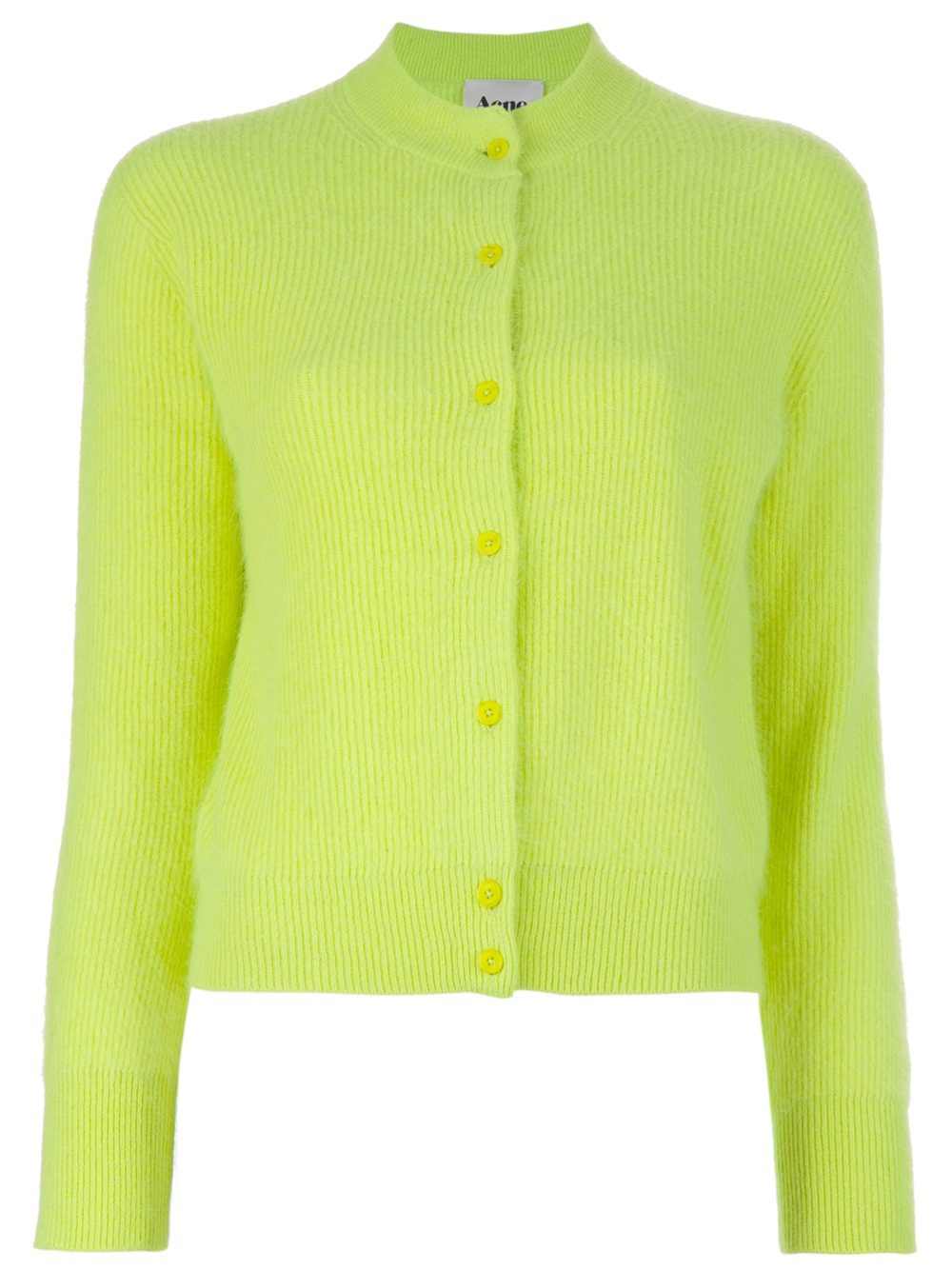 Acne Studios Rima Angora Cardigan in Yellow | Lyst
