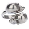 Alexander Mcqueen Twin Skull Ring in Silver - Lyst