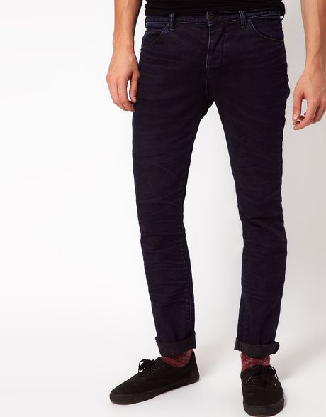 Asos Brand Skinny Jeans in Blue for Men - Lyst