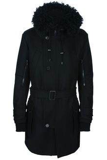 Balmain Belted Coat - Lyst