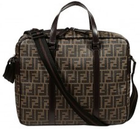 Fendi Zucca Pc Bag in Black for Men - Lyst