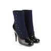 Fendi Boots in Blue Flannel and Black Patent Leather in Blue - Lyst