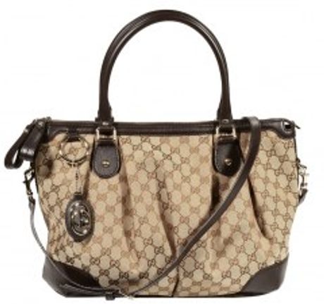 Gucci Sukey Gg Medium Shoulder Bag in Brown (black) - Lyst