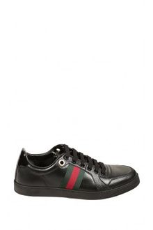 Gucci Low Tail Leather Web Sneakers - Lyst