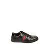 Gucci Low Tail Leather Web Sneakers in Black for Men (white) - Lyst