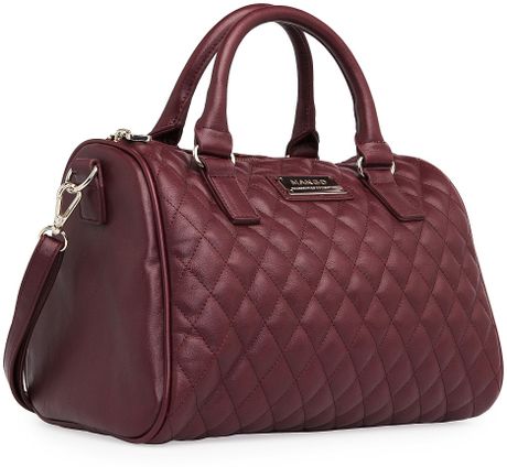 Mango Touch Quilted Bowling Bag in Purple (52)