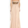 Marchesa Embellished Silkchiffon Strapless Gown in Pink (blush) - Lyst
