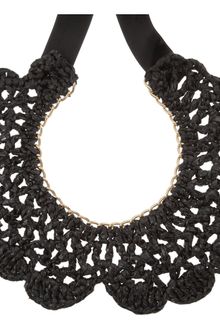 Marni Crocheted Coal Bib Necklace - Lyst