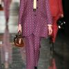 Miu Miu Cropped Woolblend Brocade Pants in Purple - Lyst