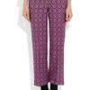 Miu Miu Cropped Woolblend Brocade Pants in Purple - Lyst
