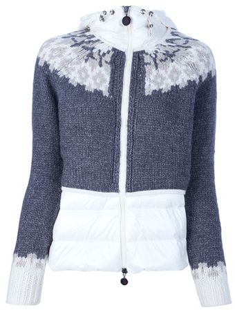 Moncler Hooded Cardigan - Lyst