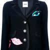 Moschino Cheap & Chic Lips Detail Blazer in Black - Lyst
