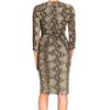 Roberto Cavalli 34 Sleeve V Neck Jersey Curled Python Print Dress in Animal (dove grey) - Lyst
