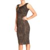 Roberto Cavalli Short Sleeve Curled Jersey Crocodile Print Dress in Brown (marron) - Lyst