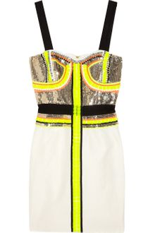 Sass And Bide Stripe Effect Embellished Silkblend Dress - Lyst