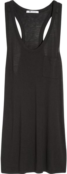 T By Alexander Wang Classic Jersey Racerback Tank - Lyst