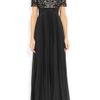 Temperley London Catherine Lace and Pleated Chiffon Gown in Black - Lyst