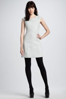 Theory Fitted Tweed Dress - Lyst
