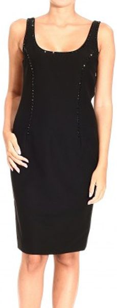 Versace Sleeveless Cady Studs Dress - Lyst