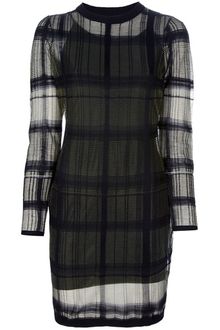Alexander Wang Trompe Loeil Plaid Dress - Lyst