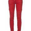 Balmain Zip Detailed Jean in Red - Lyst