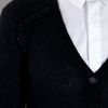 Burberry Prorsum Button Down Cardigan in Black - Lyst