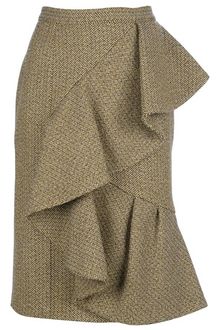 Burberry Prorsum Ruffle Wool Skirt - Lyst