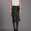 Burberry Prorsum Ruffle Skirt in Green - Lyst