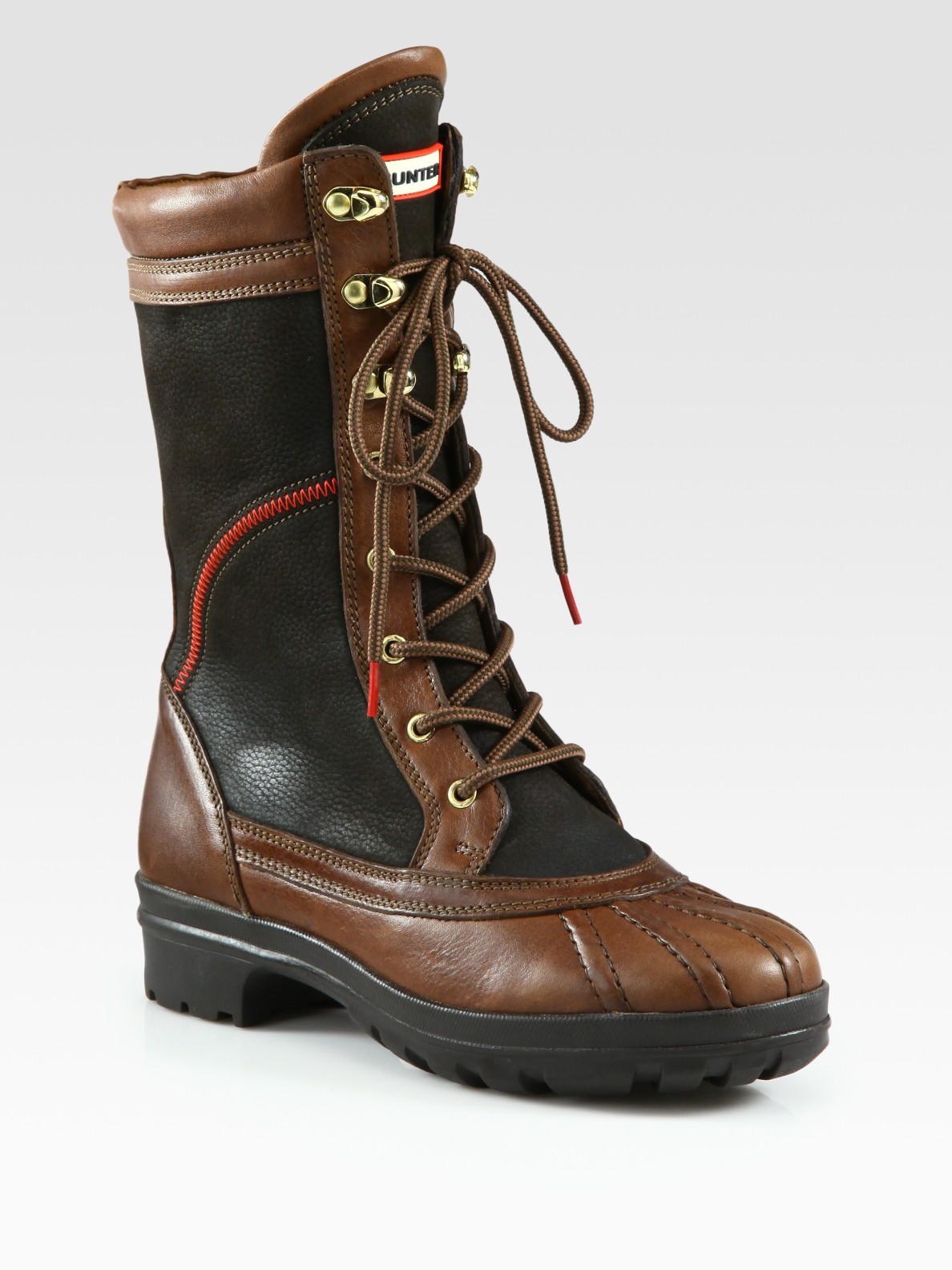 brown laceup boots