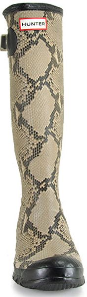 snakeskin rain boots