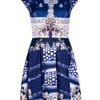 Mary Katrantzou Pattern Panel Dress in Blue - Lyst