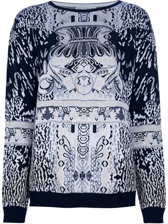 Mary Katrantzou Long Sleeve Knit Sweater - Lyst