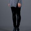 Mcq By Alexander Mcqueen Leather Panel Trousers in Gray (black) - Lyst