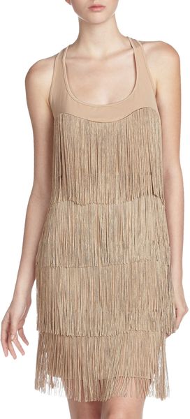 Muse Fringe Jersey Dress - Lyst