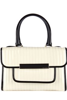 Ted Baker Ted Baker Two Tone Enamel Tote Bagtote Bag With - Lyst
