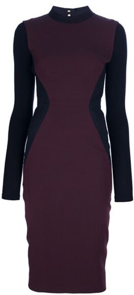 Victoria Beckham Hourglass Detail Dress - Lyst