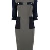 Victoria Beckham Fitted Dress in Khaki - Lyst