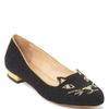 Charlotte Olympia Ss Black Kitty Flat in Black - Lyst