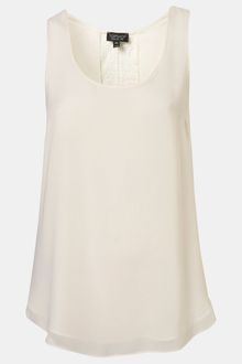 Topshop Lace Back Tank - Lyst