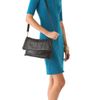 Tory Burch Stitched Logo Messenger Bag in Black - Lyst