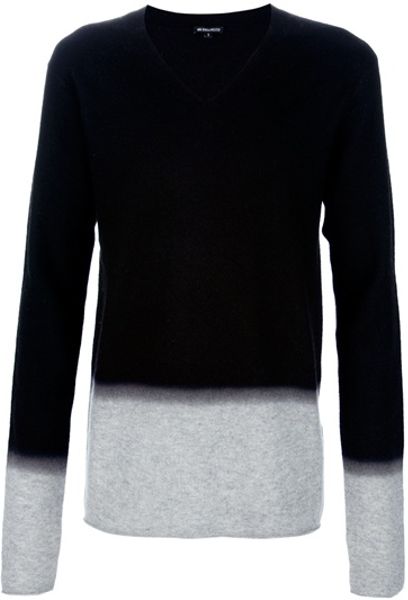 Ann Demeulemeester Gradient Sweater in Black for Men - Lyst