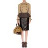 Burberry Prorsum Trench Jacket with Tweed Peplum in Beige (ash) - Lyst